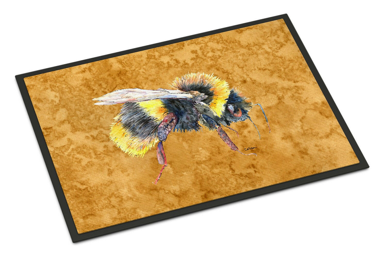 Bee on Gold Indoor or Outdoor Mat 24x36 Doormat - the-store.com