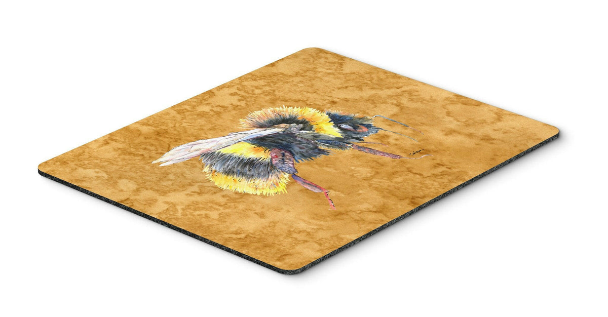 Bee on Gold Mouse Pad, Hot Pad or Trivet by Caroline&#39;s Treasures