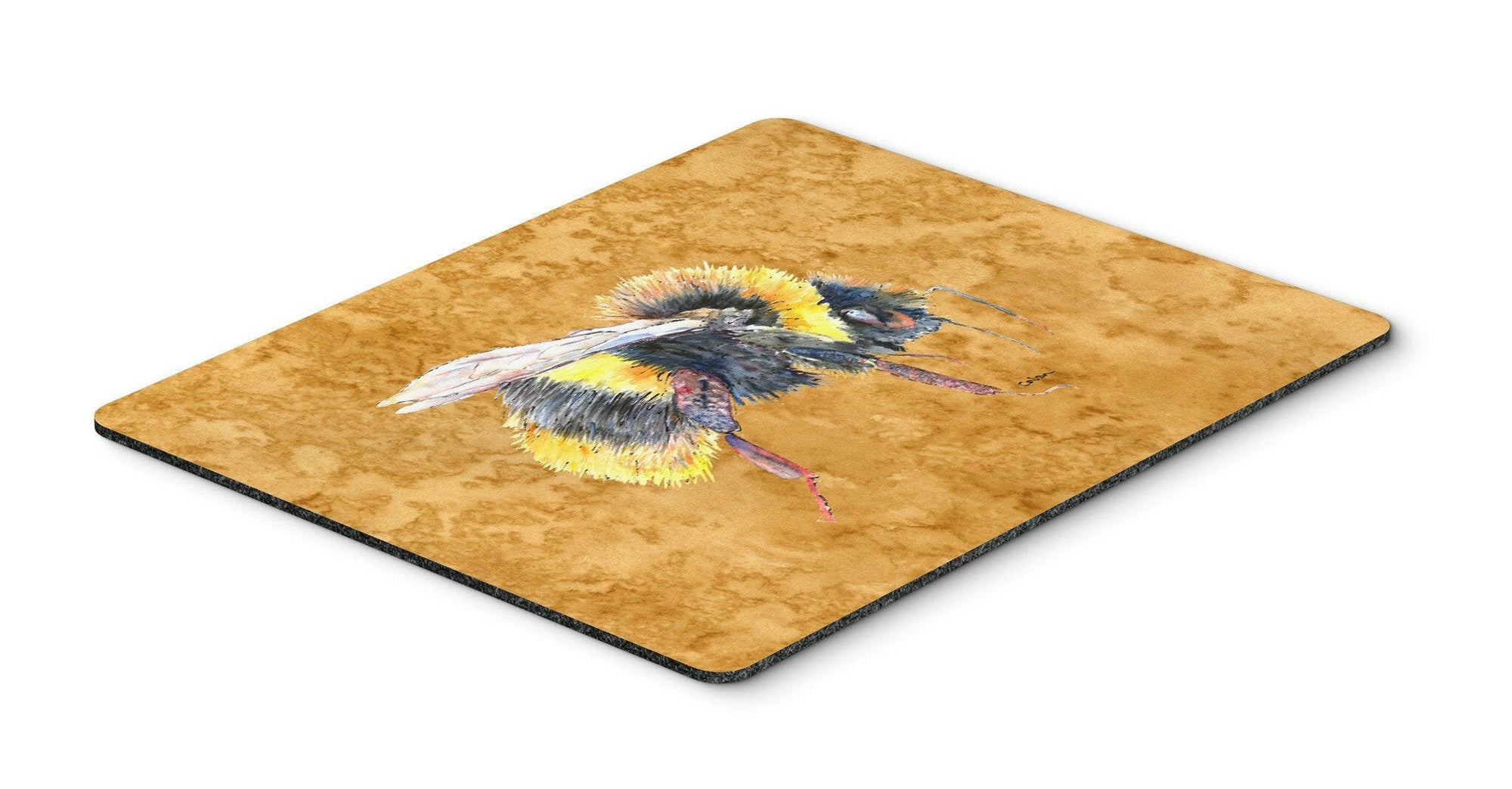 Bee on Gold Mouse Pad, Hot Pad or Trivet by Caroline's Treasures