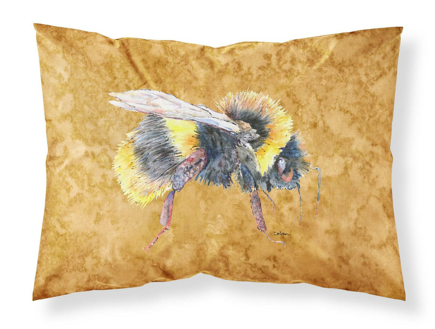 Bee on Gold Moisture wicking Fabric standard pillowcase by Caroline's Treasures