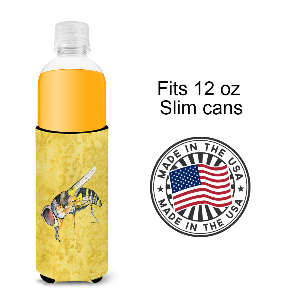 Bee on Yellow Ultra Beverage Insulators for slim cans 8851MUK