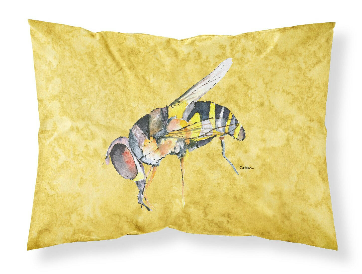 Bee on Yellow Moisture wicking Fabric standard pillowcase by Caroline's Treasures