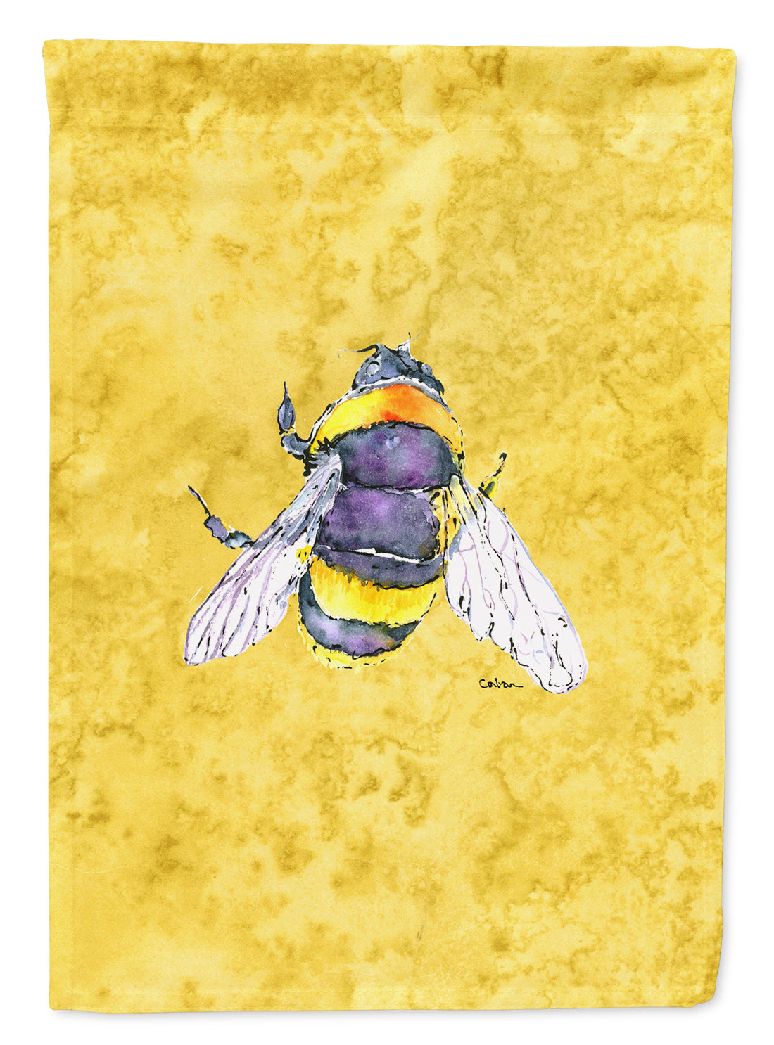 Bee on Yellow Flag Canvas House Size