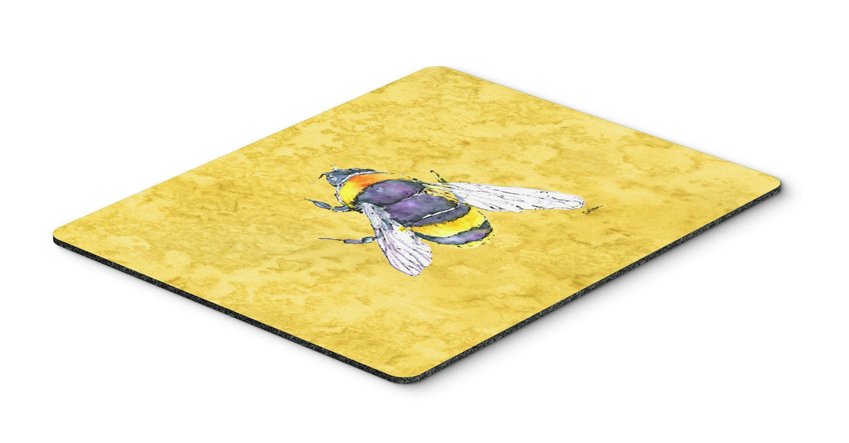 Bee on Yellow Mouse Pad, Hot Pad or Trivet by Caroline&#39;s Treasures