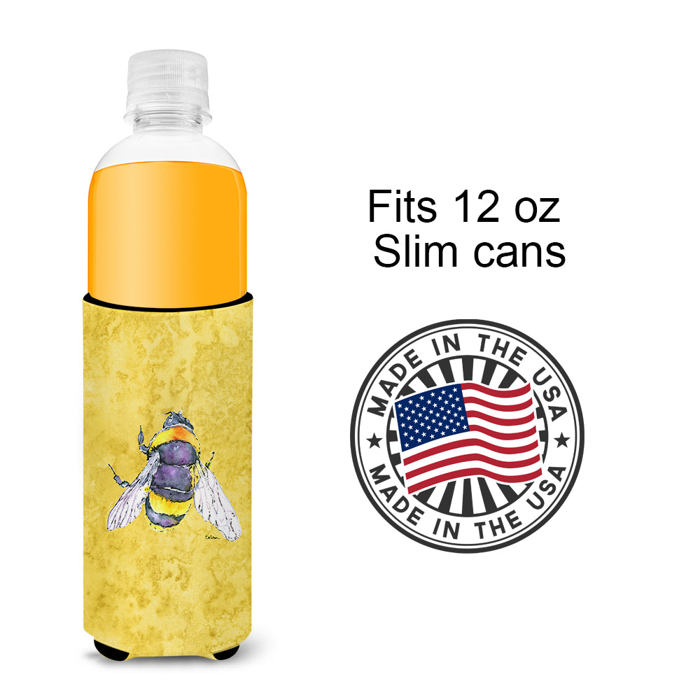 Bee on Yellow Ultra Beverage Insulators for slim cans 8852MUK