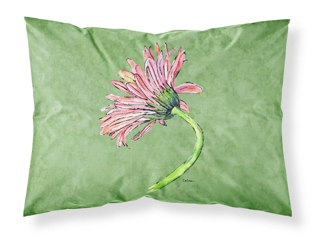 Gerber Daisy Pink Moisture wicking Fabric standard pillowcase by Caroline&#39;s Treasures