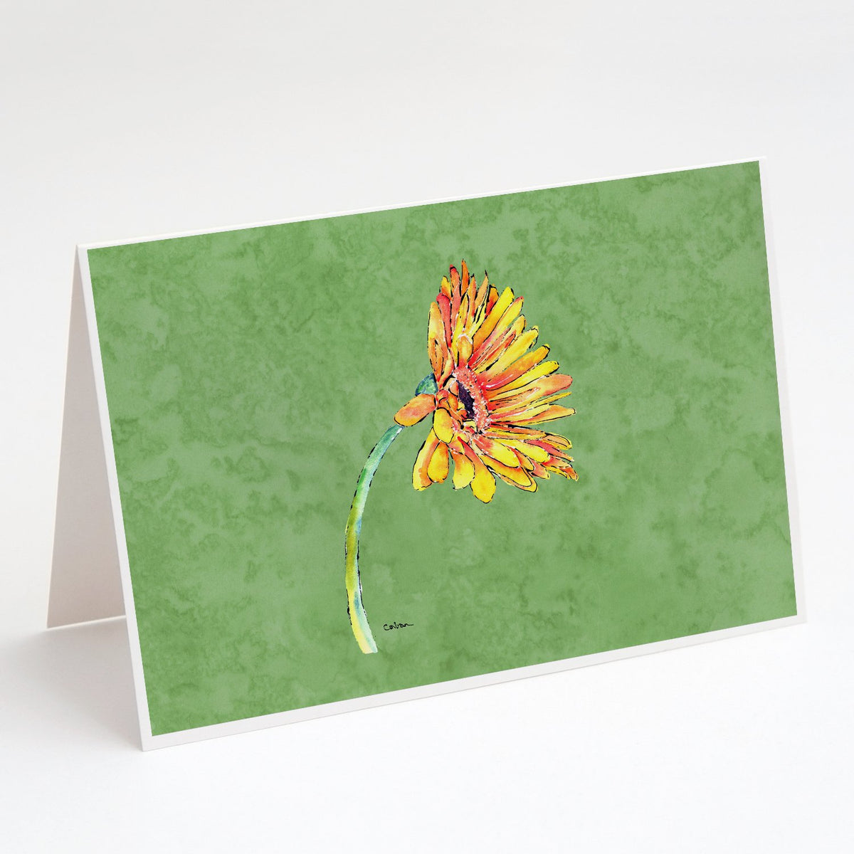Buy this Gerber Daisy Orange Greeting Cards and Envelopes Pack of 8