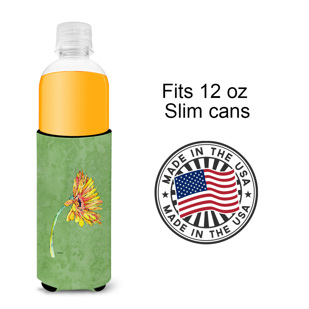 Gerber Daisy Orange Ultra Beverage Insulators for slim cans 8854MUK