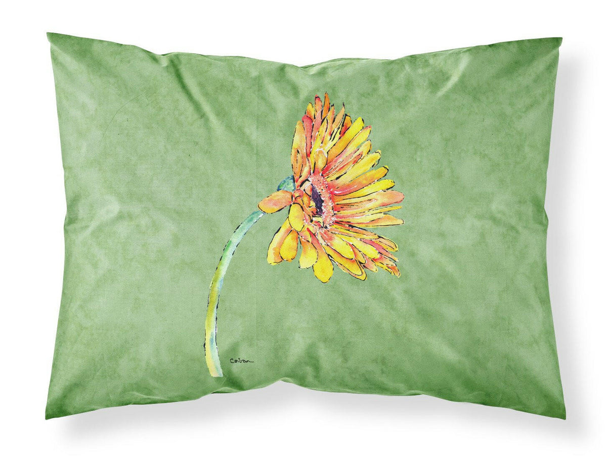 Gerber Daisy Orange Moisture wicking Fabric standard pillowcase by Caroline&#39;s Treasures