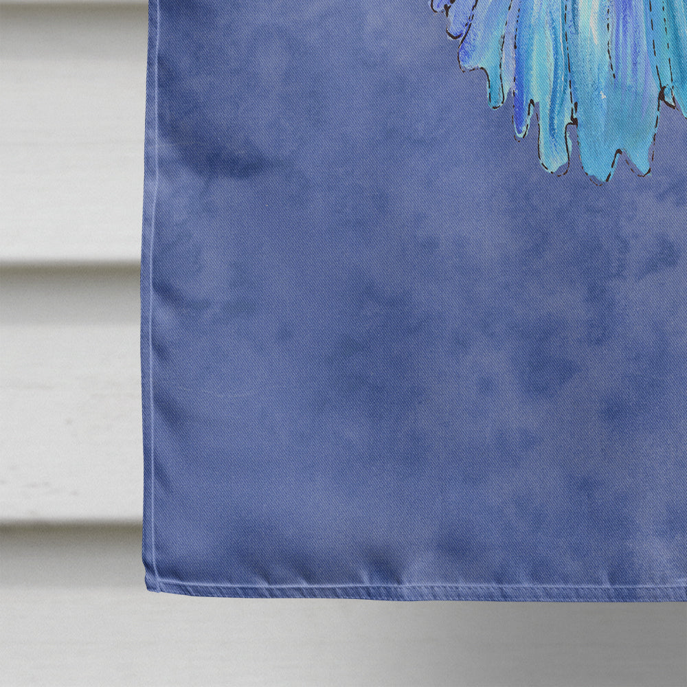 Butterfly on Slate Blue Flag Canvas House Size  the-store.com.