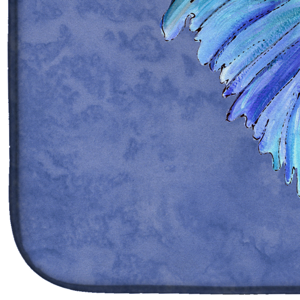 Butterfly on Slate Blue Dish Drying Mat 8855DDM  the-store.com.