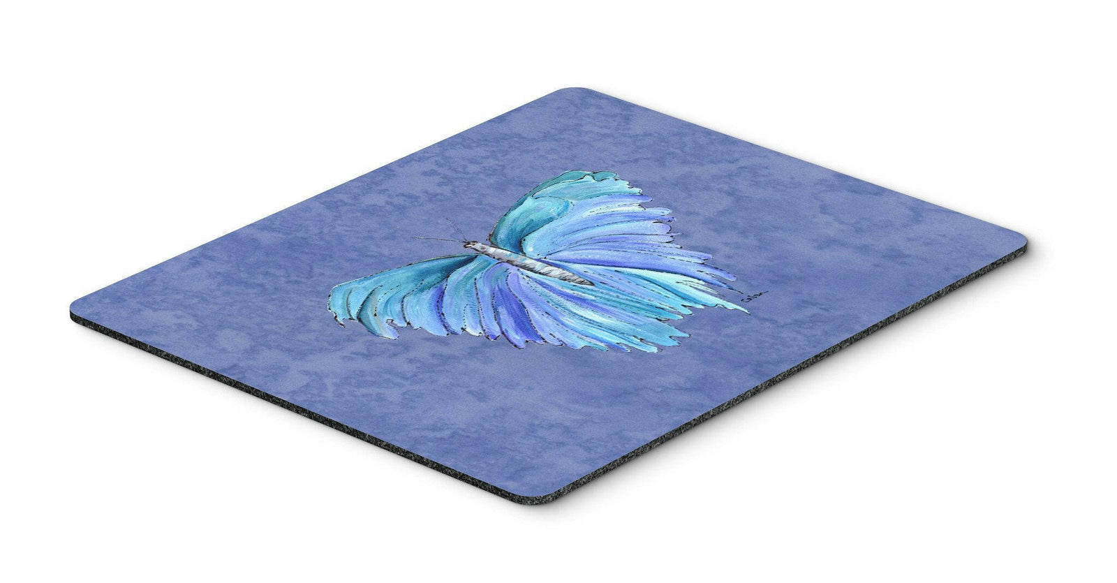 Butterfly on Slate Blue Mouse Pad, Hot Pad or Trivet by Caroline's Treasures