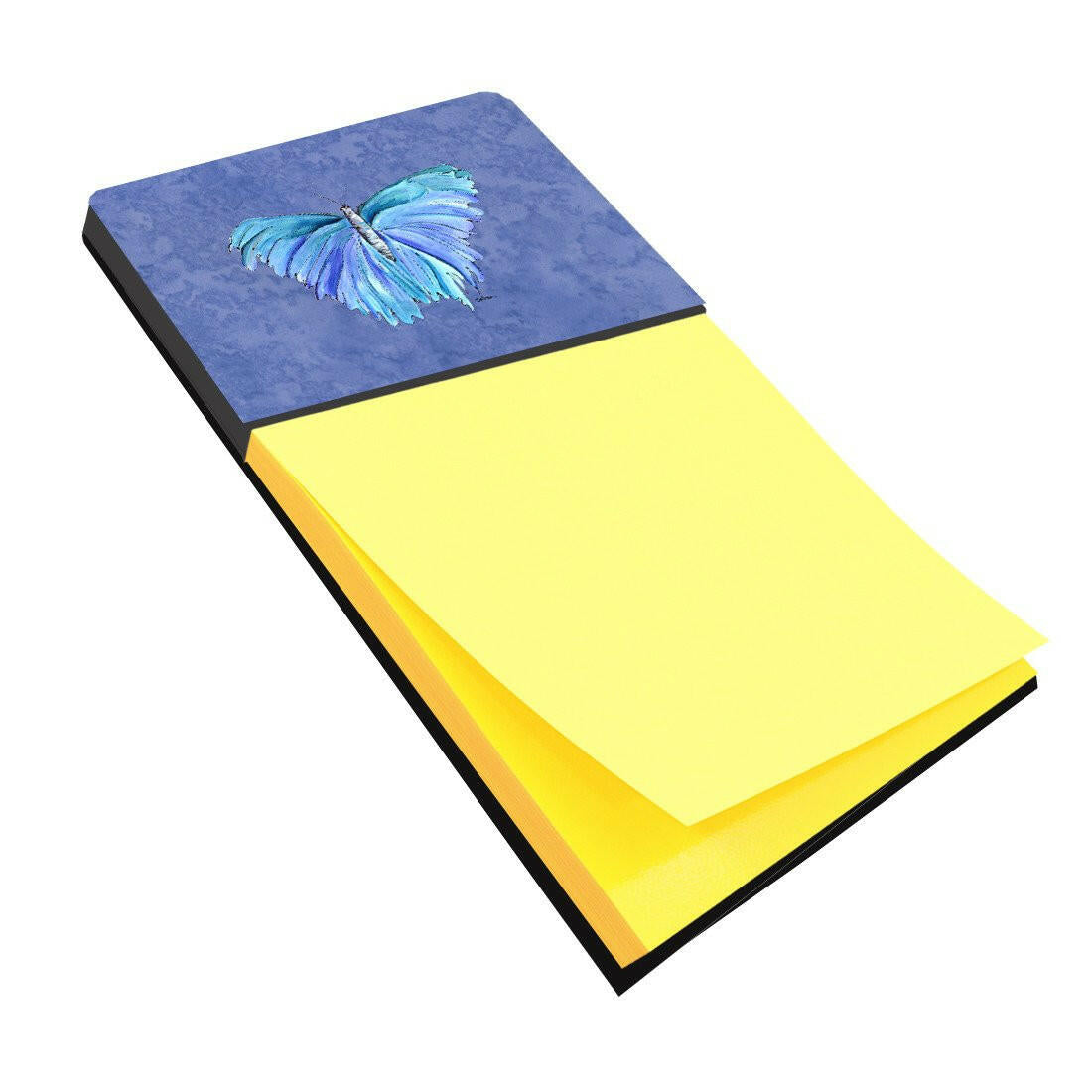 Butterfly on Slate Blue Refiillable Sticky Note Holder or Postit Note Dispenser 8855SN by Caroline's Treasures