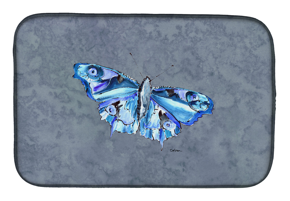 Butterfly on Gray Dish Drying Mat 8856DDM