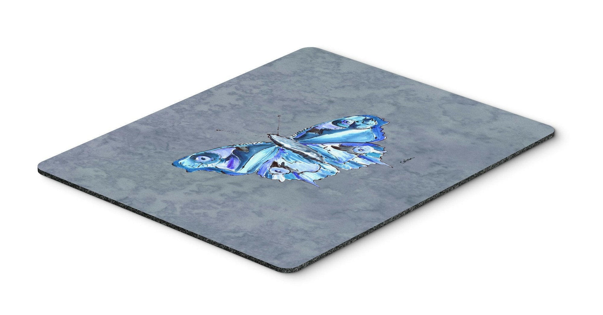 Butterfly on Gray Mouse Pad, Hot Pad or Trivet by Caroline's Treasures