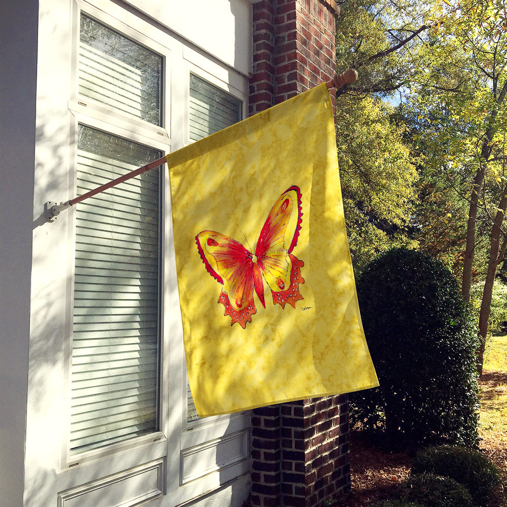 Butterfly on Yellow Flag Canvas House Size  the-store.com.