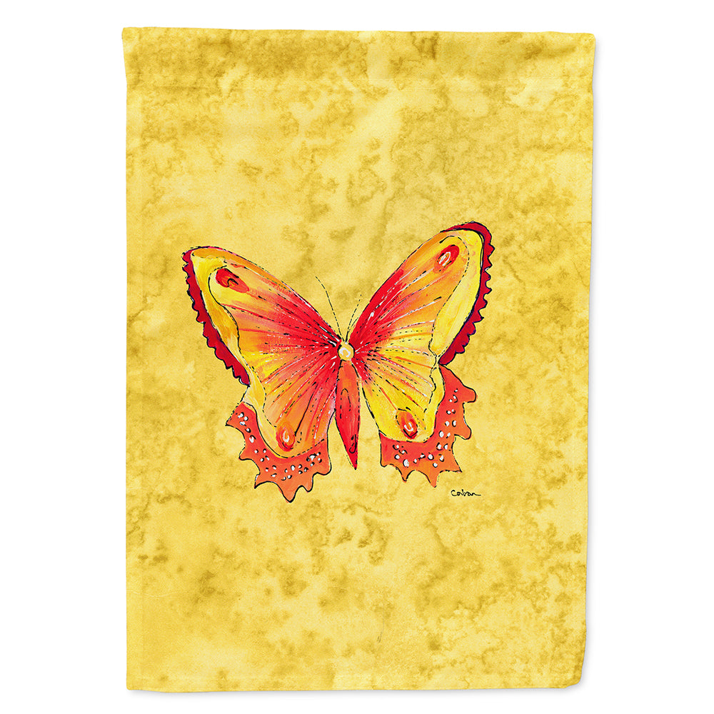 Butterfly on Yellow Flag Canvas House Size