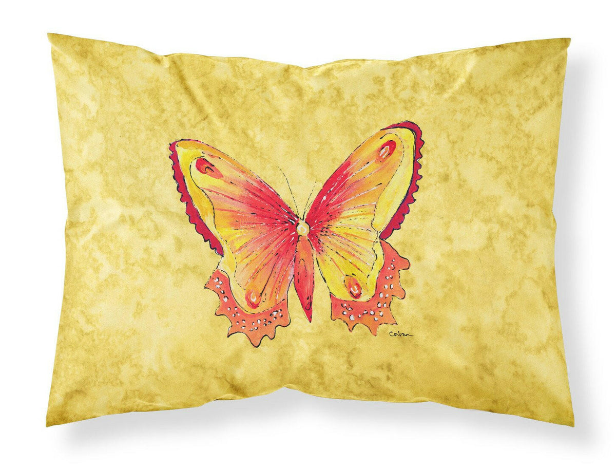 Butterfly on Yellow Moisture wicking Fabric standard pillowcase by Caroline&#39;s Treasures