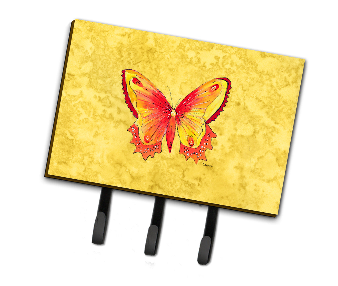 Butterfly on Yellow Leash or Key Holder