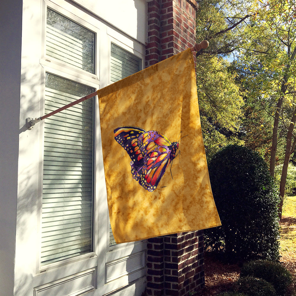 Butterfly on Gold Flag Canvas House Size