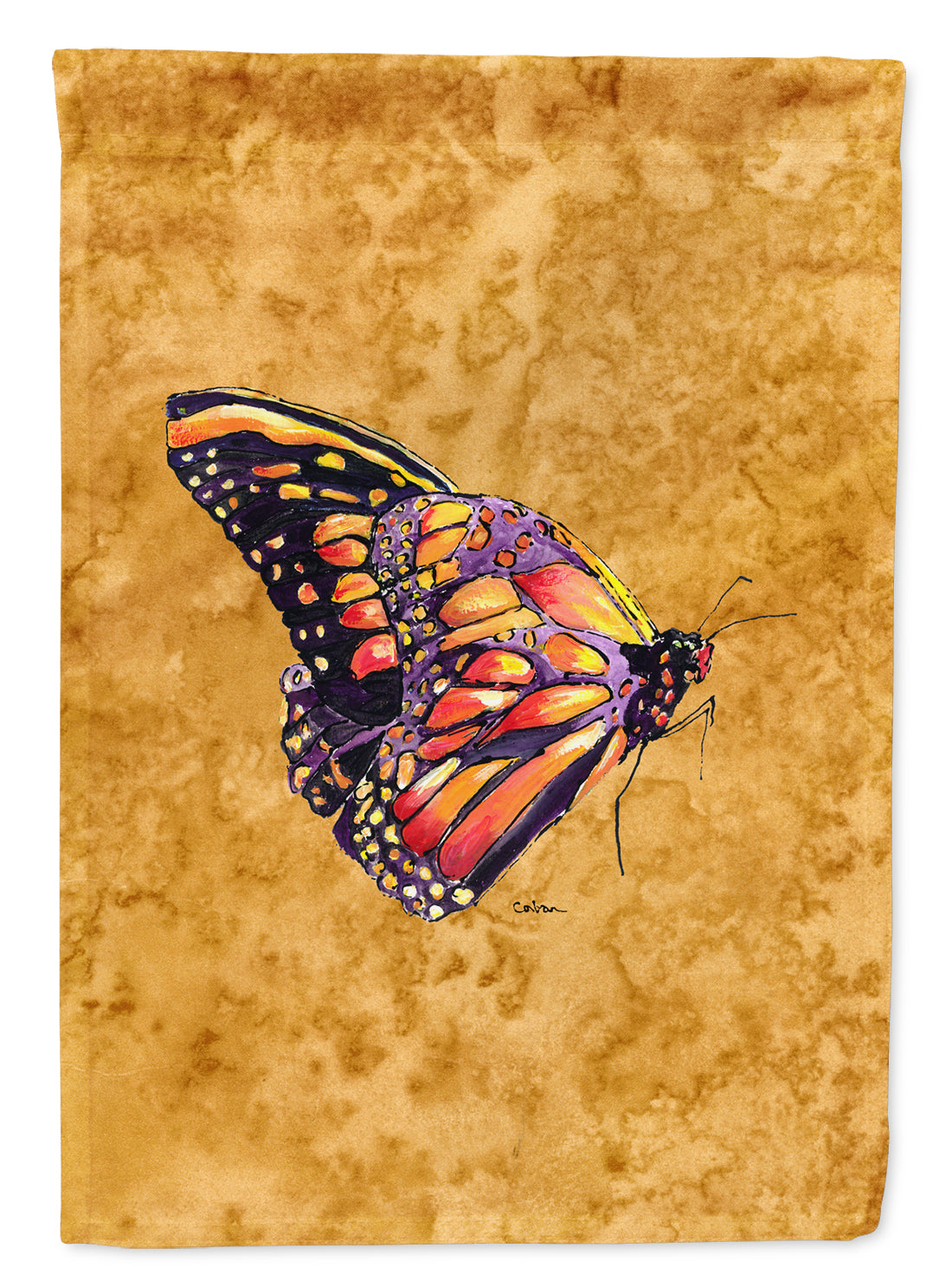 Papillon sur la taille du jardin du drapeau d&#39;or