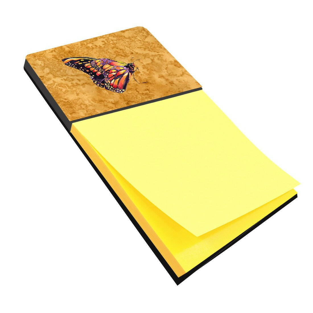 Butterfly on Gold Refiillable Sticky Note Holder or Postit Note Dispenser 8858SN by Caroline's Treasures