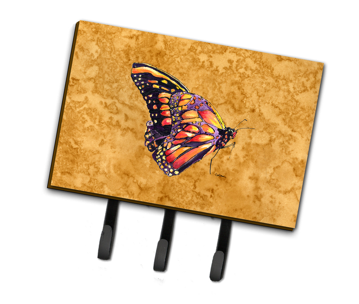 Butterfly on Gold Leash or Key Holder