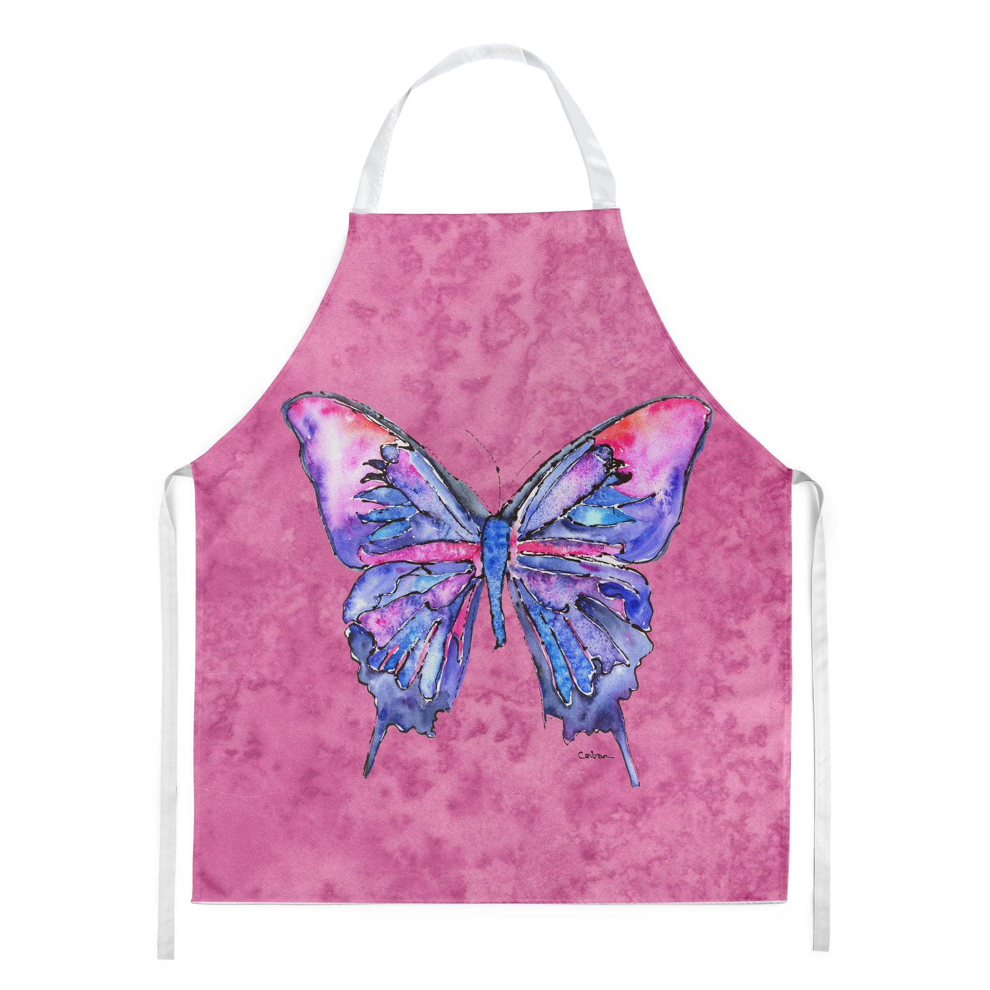 Butterfly on Pink Apron  the-store.com.