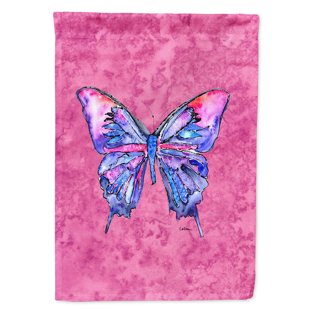 Butterfly on Pink Flag Canvas House Size