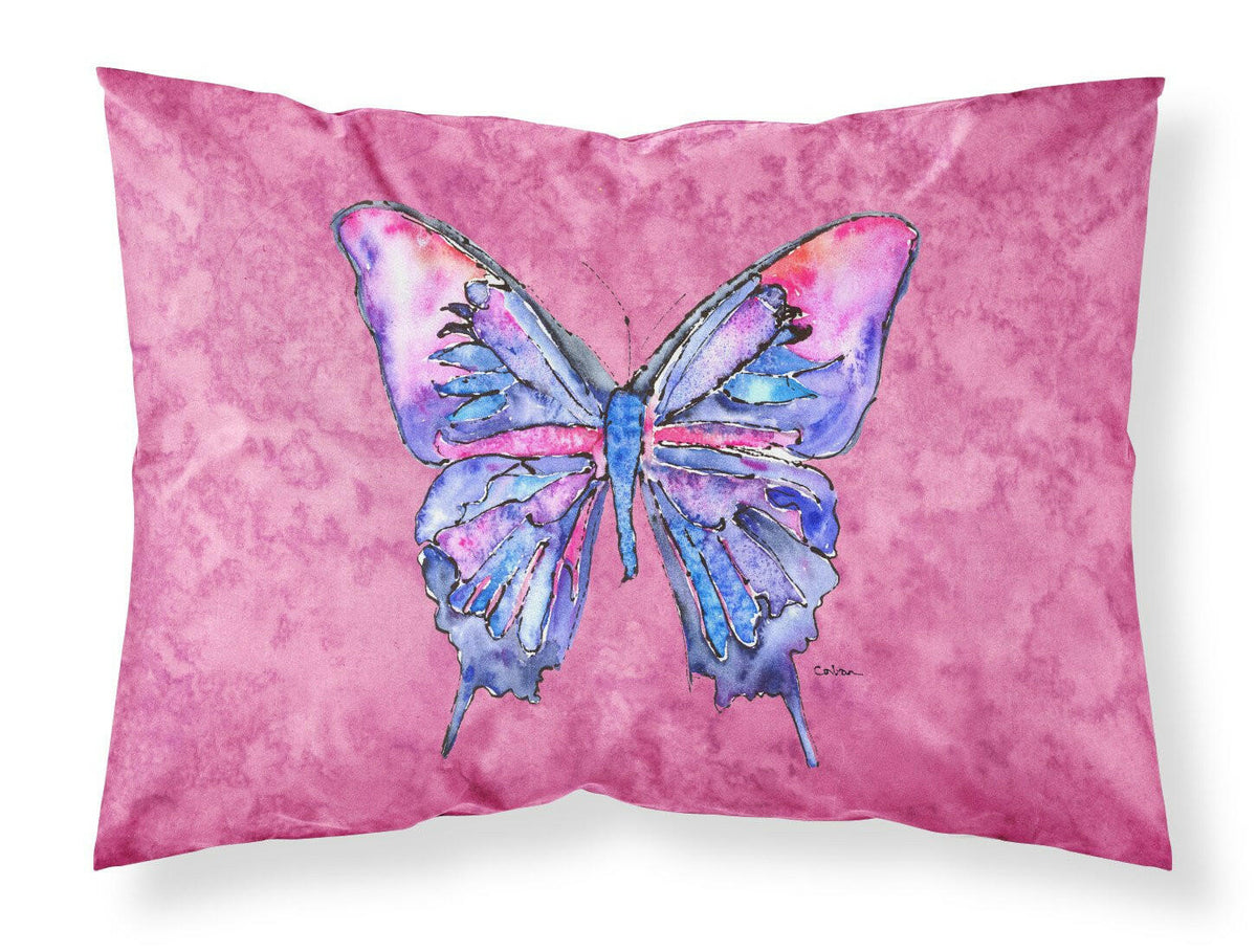 Butterfly on Pink Moisture wicking Fabric standard pillowcase by Caroline&#39;s Treasures