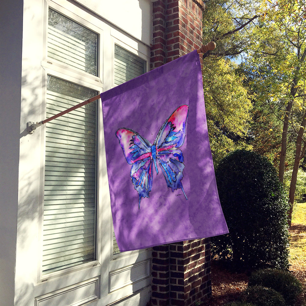 Butterfly on Purple Flag Canvas House Size