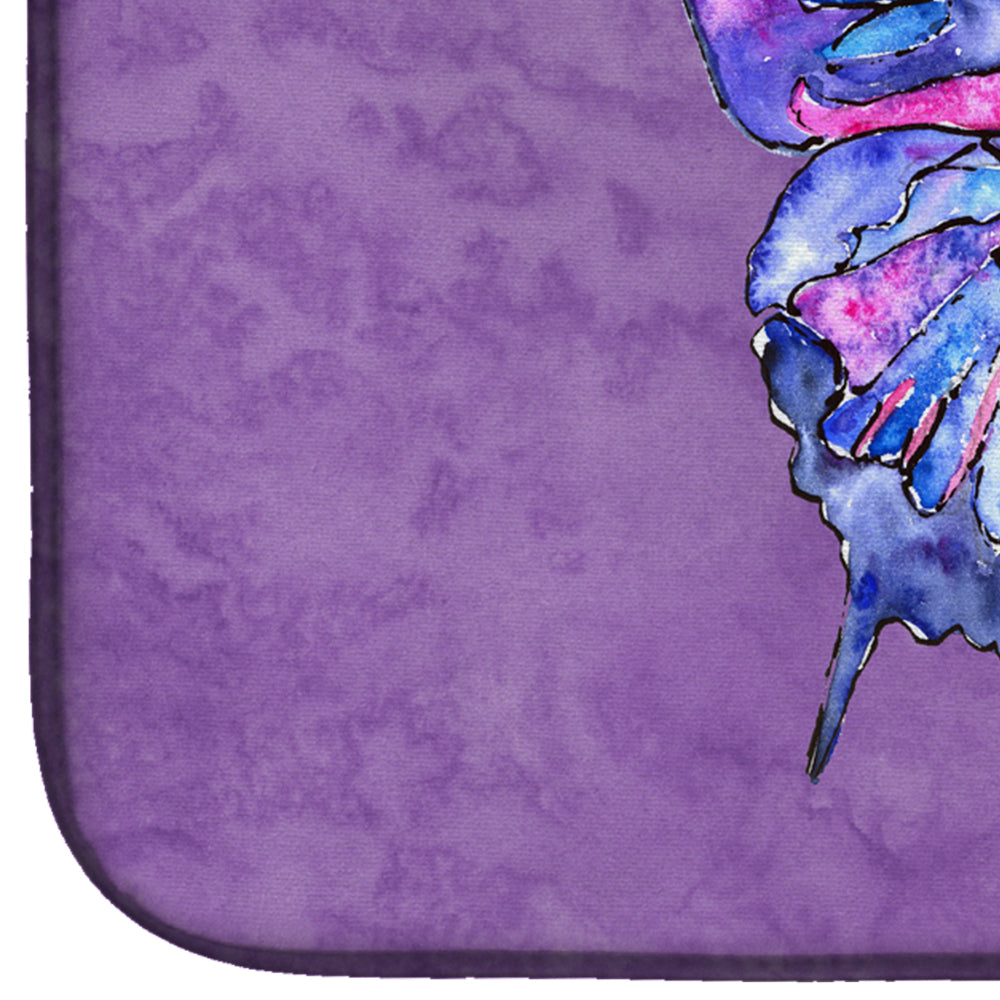 Butterfly on Purple Dish Drying Mat 8860DDM