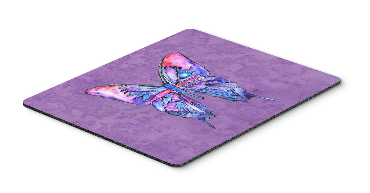 Butterfly on Purple Mouse Pad, Hot Pad or Trivet by Caroline&#39;s Treasures