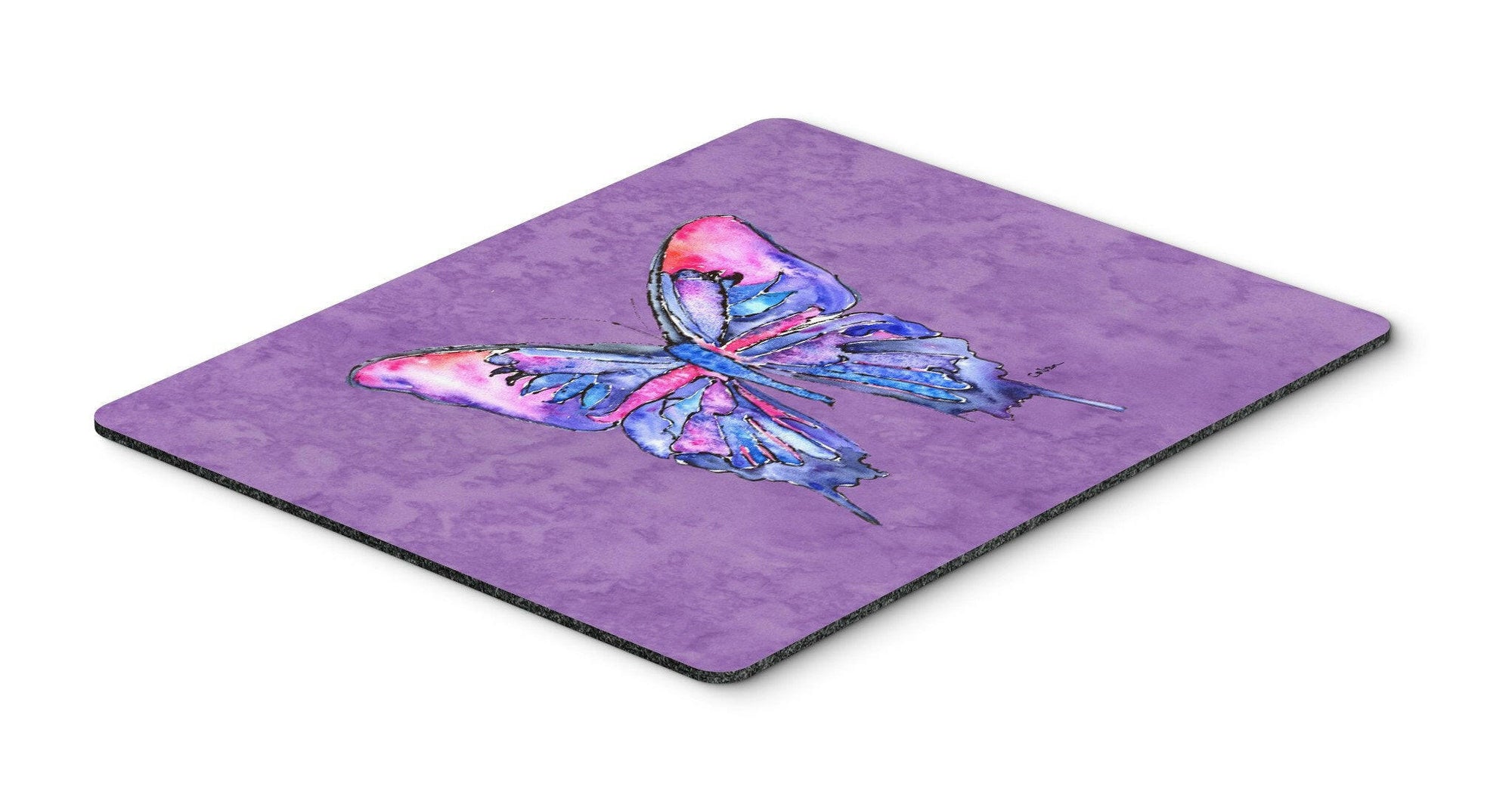 Butterfly on Purple Mouse Pad, Hot Pad or Trivet by Caroline's Treasures