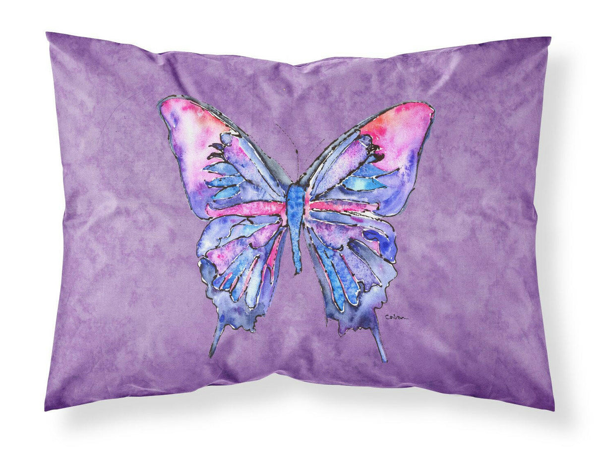 Butterfly on Purple Moisture wicking Fabric standard pillowcase by Caroline&#39;s Treasures