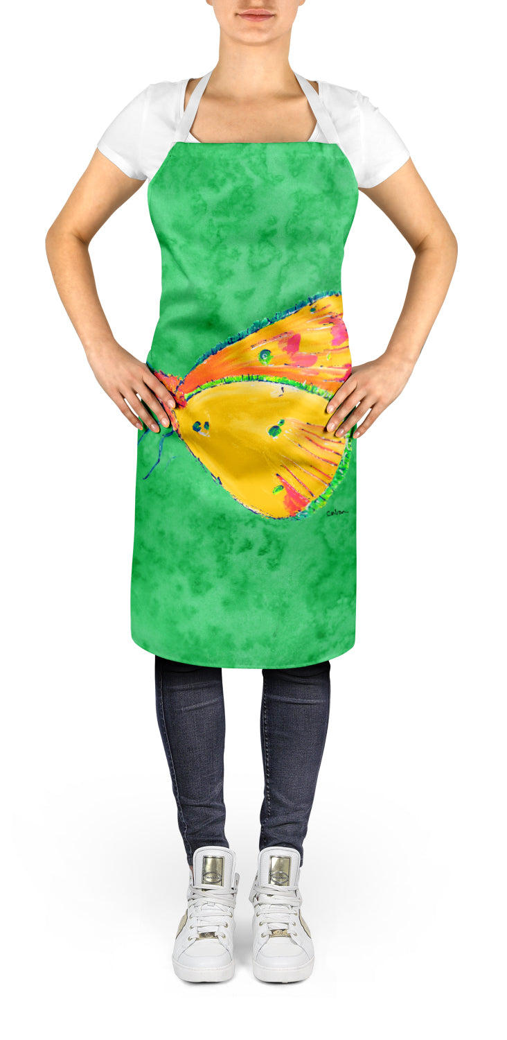 Butterfly Orange on Green Apron  the-store.com.