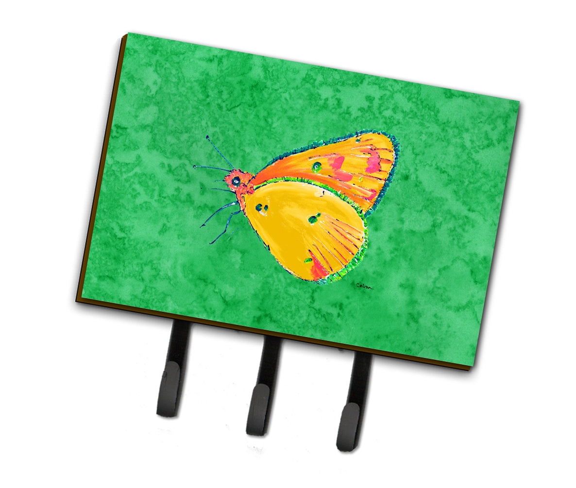 Butterfly Orange on Green Leash or Key Holder  the-store.com.