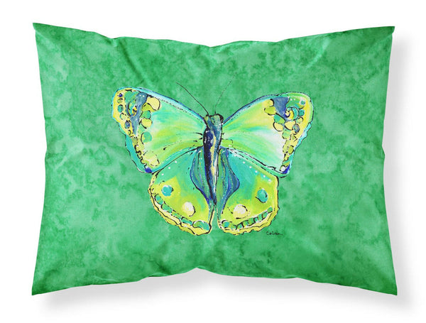 Butterfly Green on Green Moisture wicking Fabric standard pillowcase by Caroline's Treasures