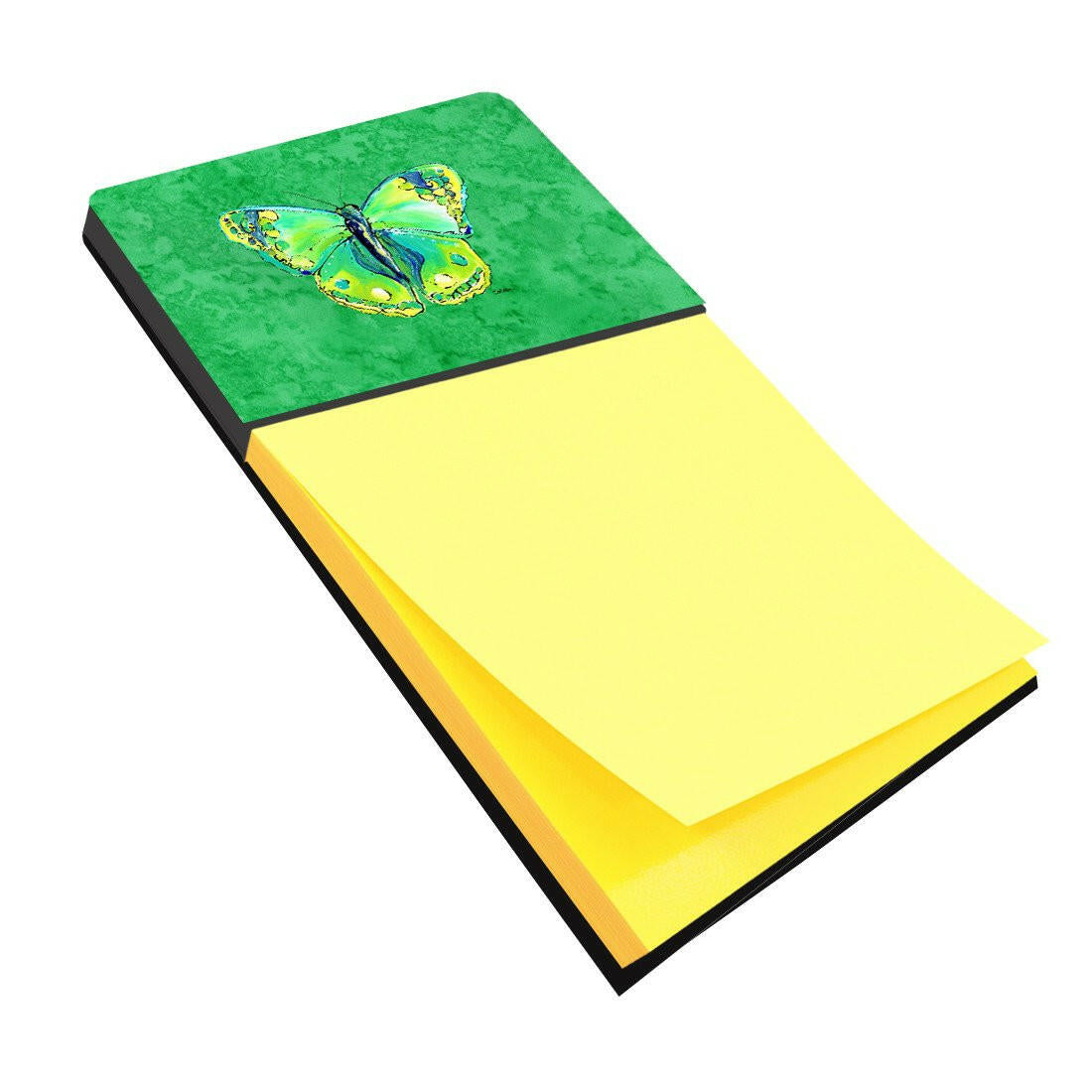 Butterfly Green on Green Refiillable Sticky Note Holder or Postit Note Dispenser 8863SN by Caroline's Treasures