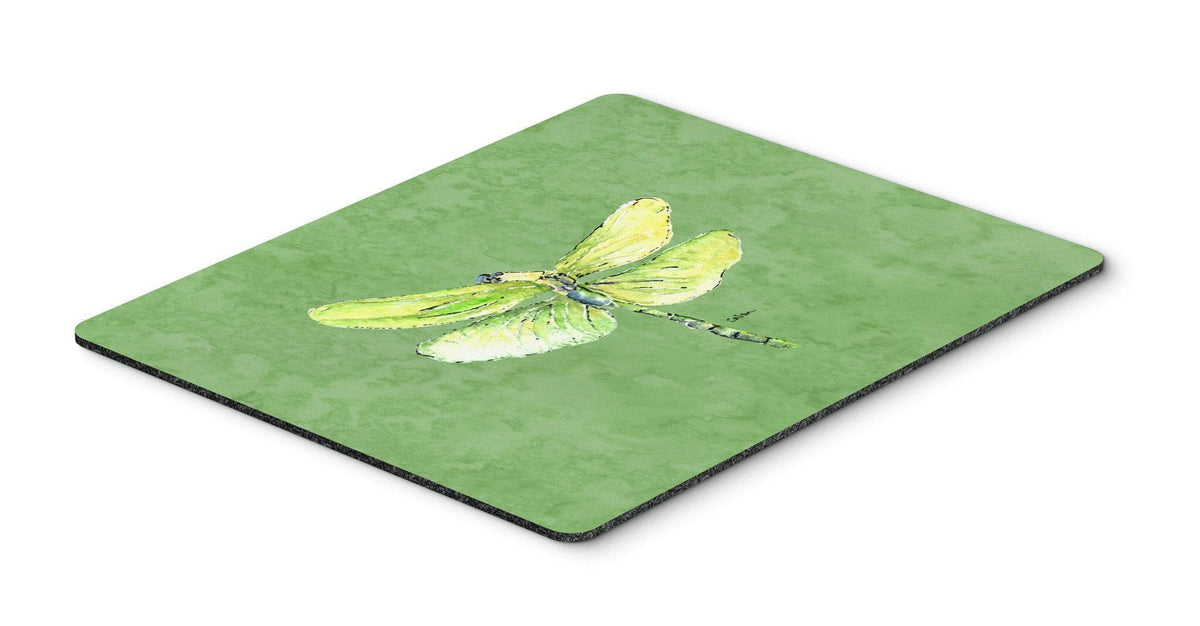 Dragonfly on Avacado Mouse Pad, Hot Pad or Trivet by Caroline&#39;s Treasures