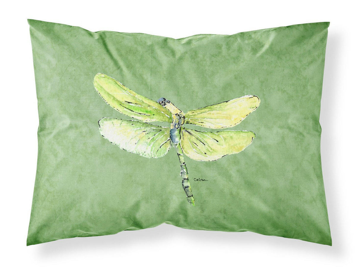 Dragonfly on Avacado Moisture wicking Fabric standard pillowcase by Caroline&#39;s Treasures