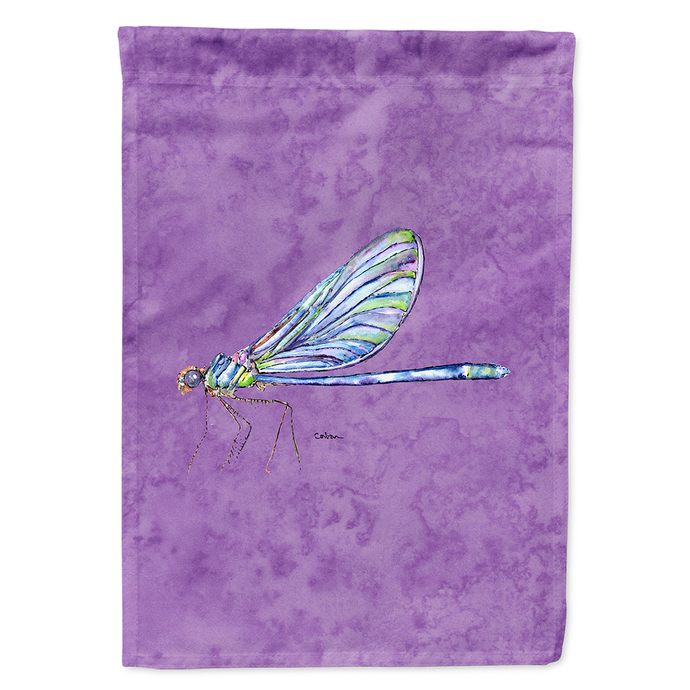 Dragonfly on Purple Flag Canvas House Size  the-store.com.