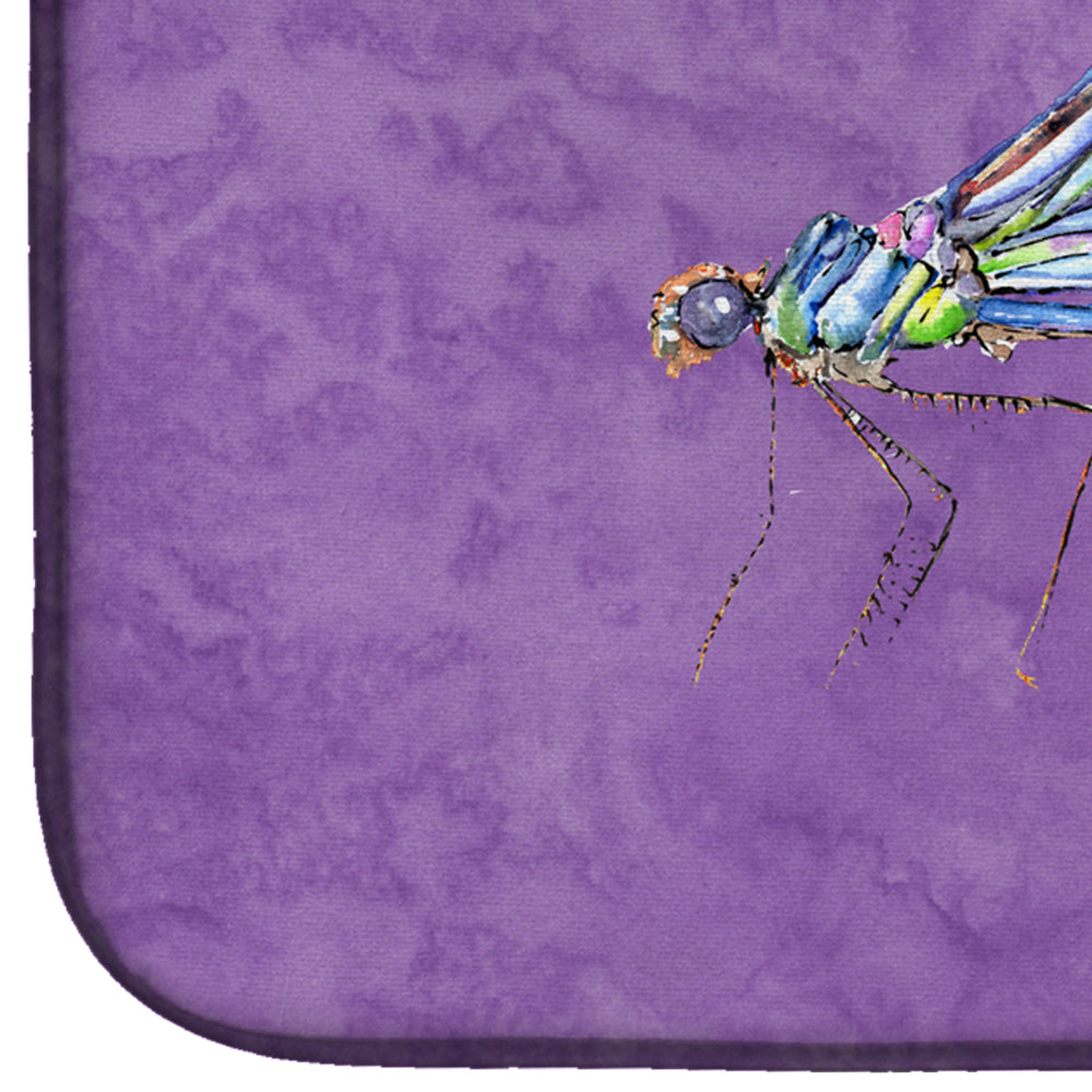 Dragonfly on Purple Dish Drying Mat 8865DDM  the-store.com.