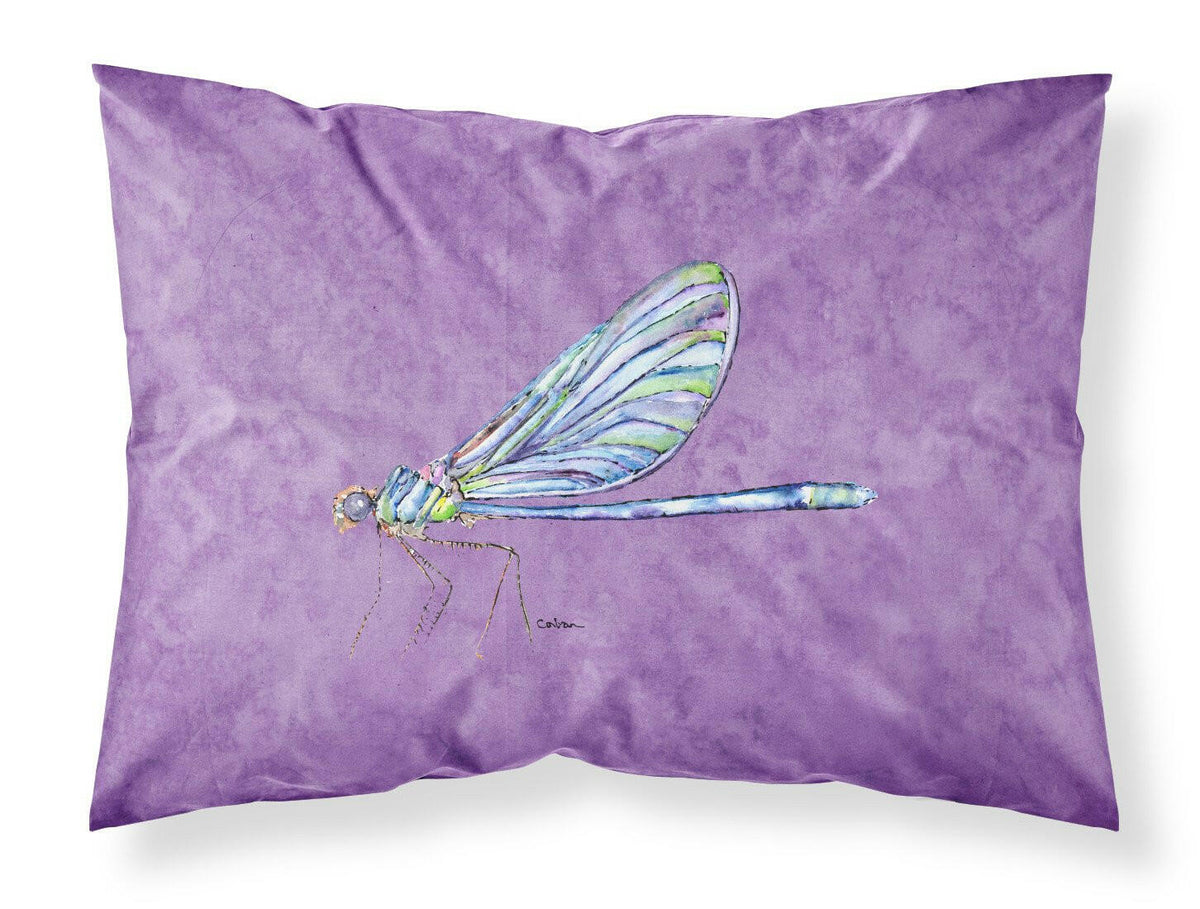 Dragonfly on Purple Moisture wicking Fabric standard pillowcase by Caroline&#39;s Treasures