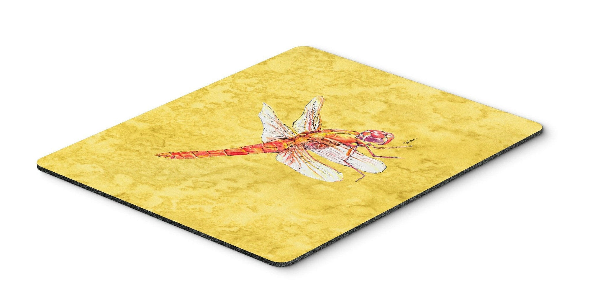 Dragonfly on Yellow Mouse Pad, Hot Pad or Trivet by Caroline's Treasures