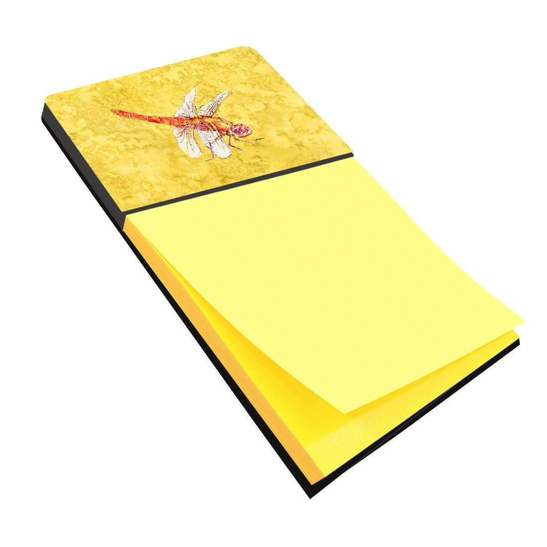 Dragonfly on Yellow Refiillable Sticky Note Holder or Postit Note Dispenser 8866SN by Caroline's Treasures