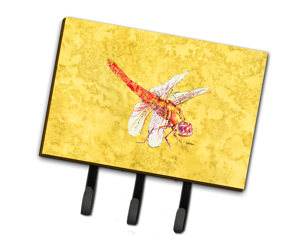Dragonfly on Yellow Leash or Key Holder