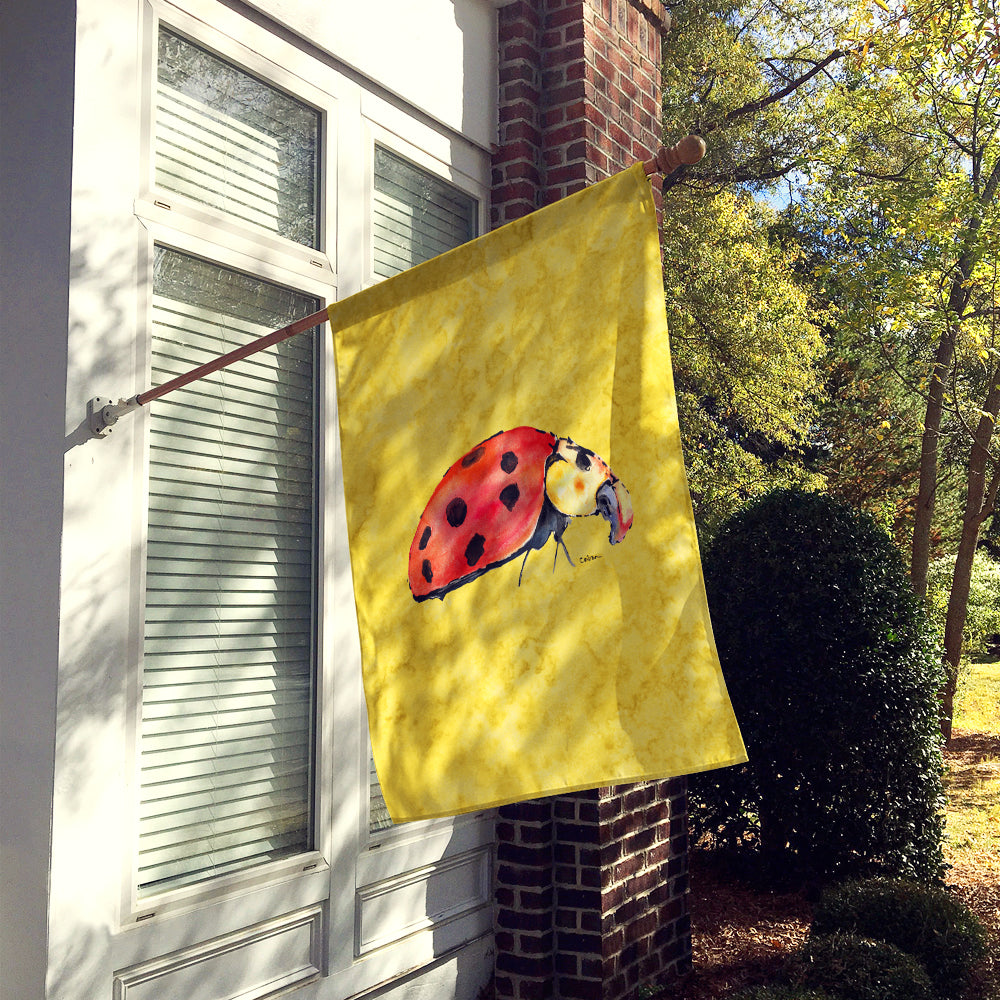 Lady Bug on Yellow Flag Canvas House Size