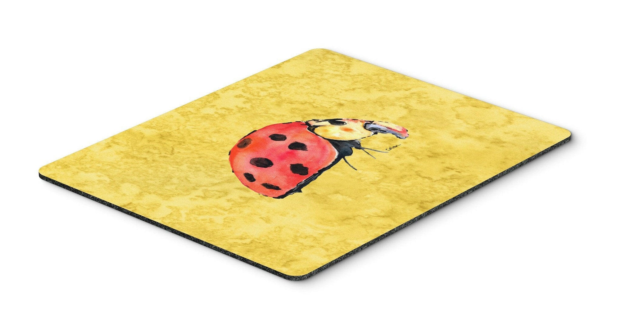 Lady Bug on Yellow Mouse Pad, Hot Pad or Trivet by Caroline's Treasures