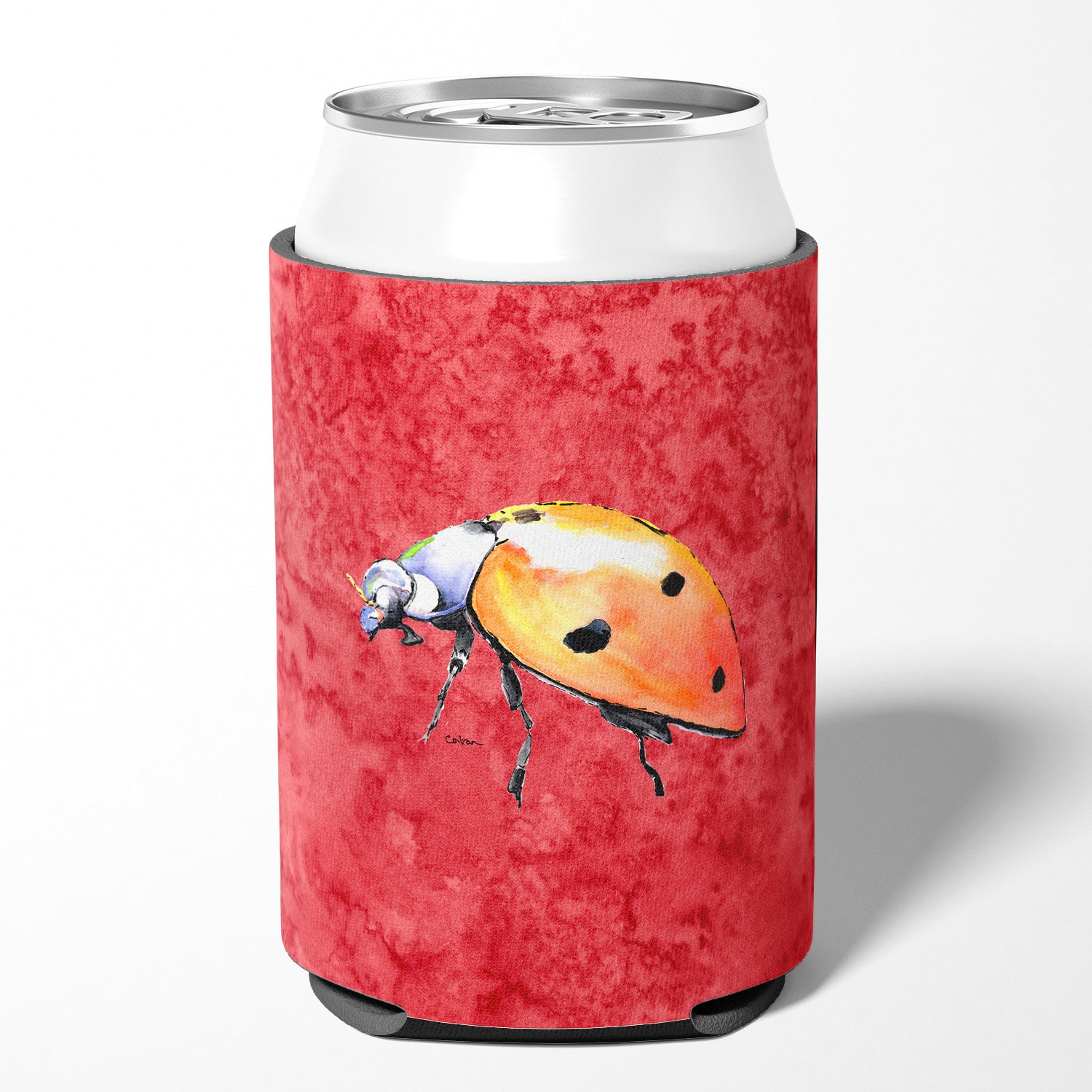 Lady Bug sur Red Can ou Bottle Beverage Insulator Hugger